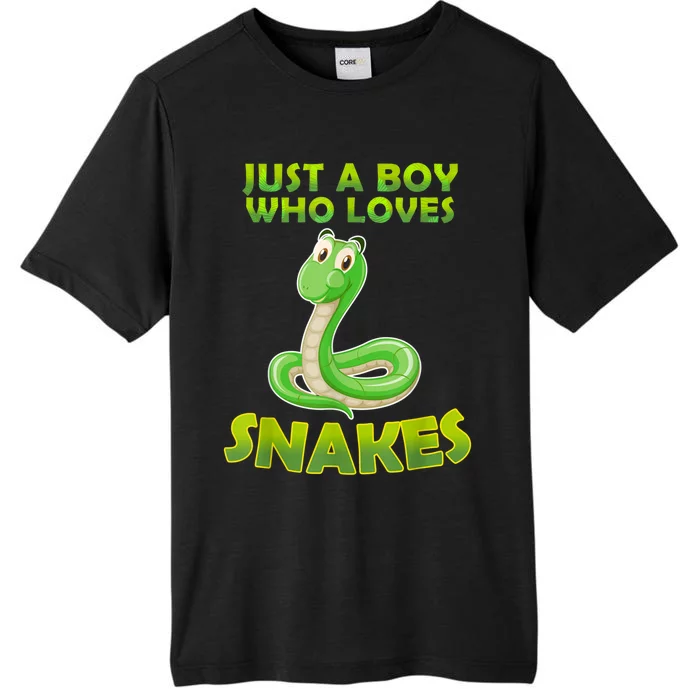 Just A Boy Who Loves Snakes Snake Lover Gift ChromaSoft Performance T-Shirt