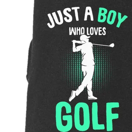 Just A Boy Who Loves Golf Club Golfer Golfing Doggie 3-End Fleece Hoodie