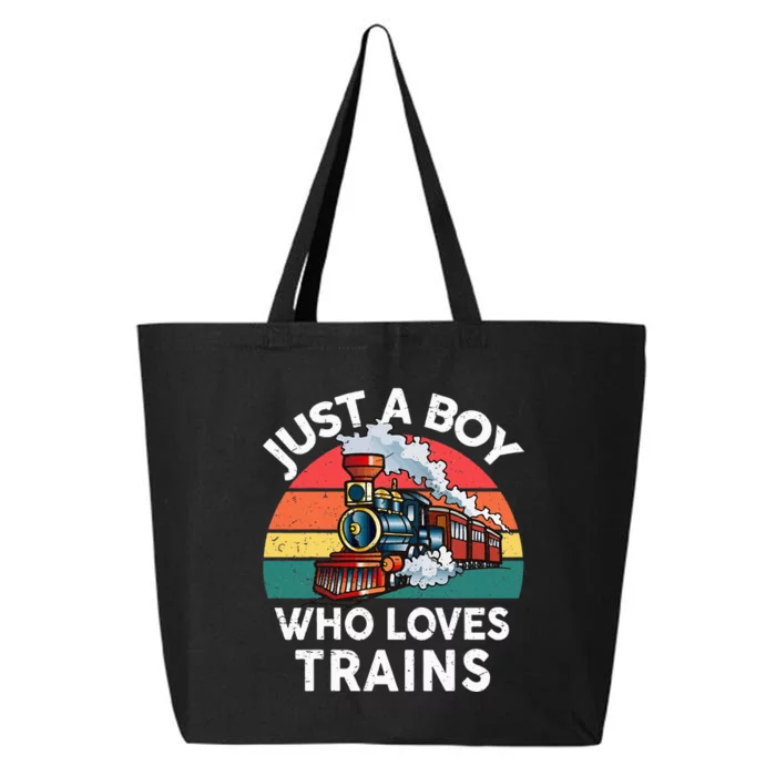 Just A Boy Who Loves Trains Train 25L Jumbo Tote