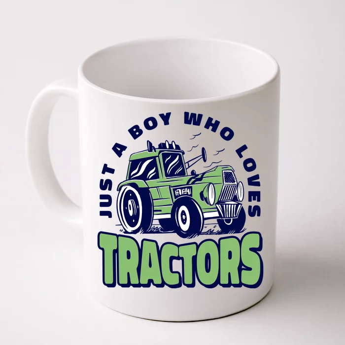 Just A Boy Who Loves Tractors Front & Back Coffee Mug