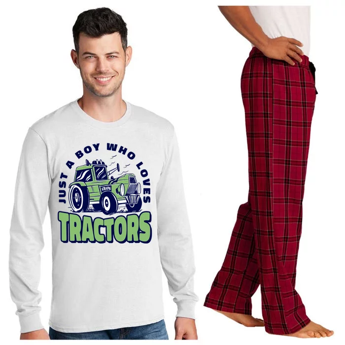 Just A Boy Who Loves Tractors Long Sleeve Pajama Set