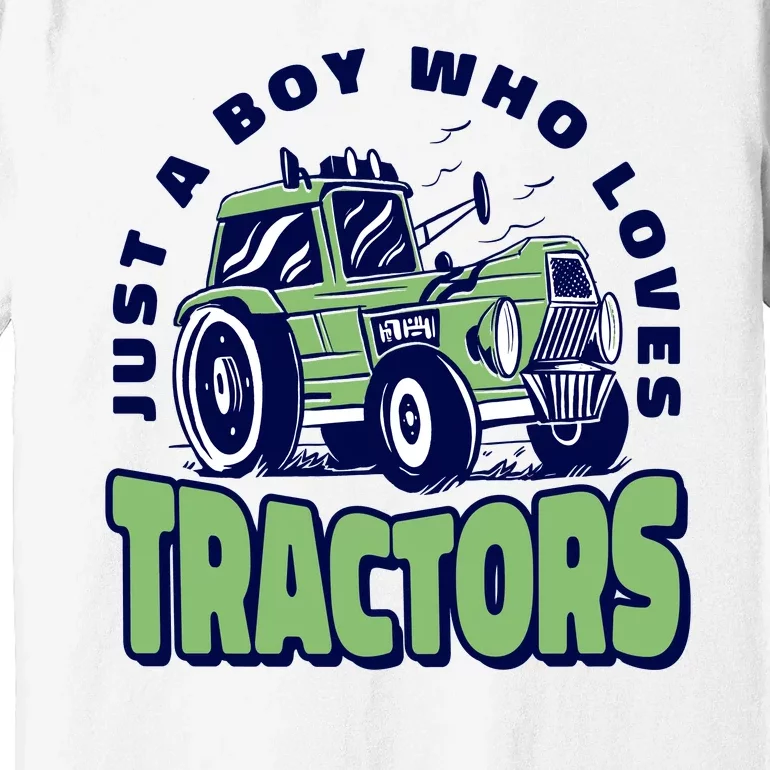 Just A Boy Who Loves Tractors Premium T-Shirt