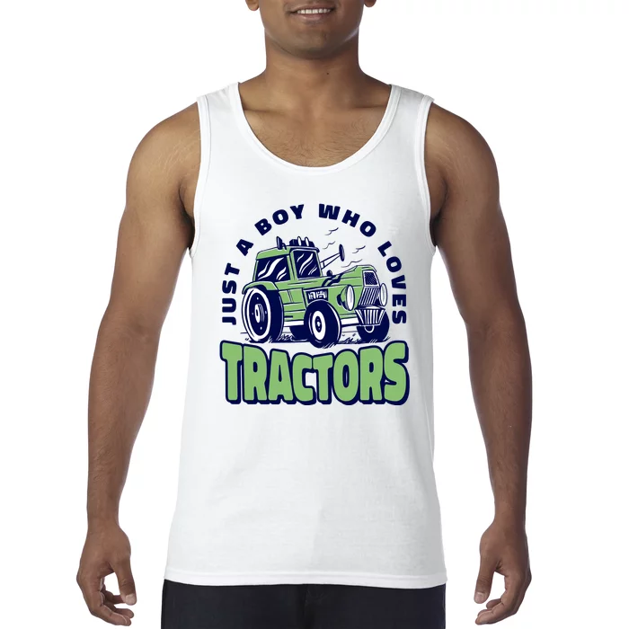 Just A Boy Who Loves Tractors Tank Top