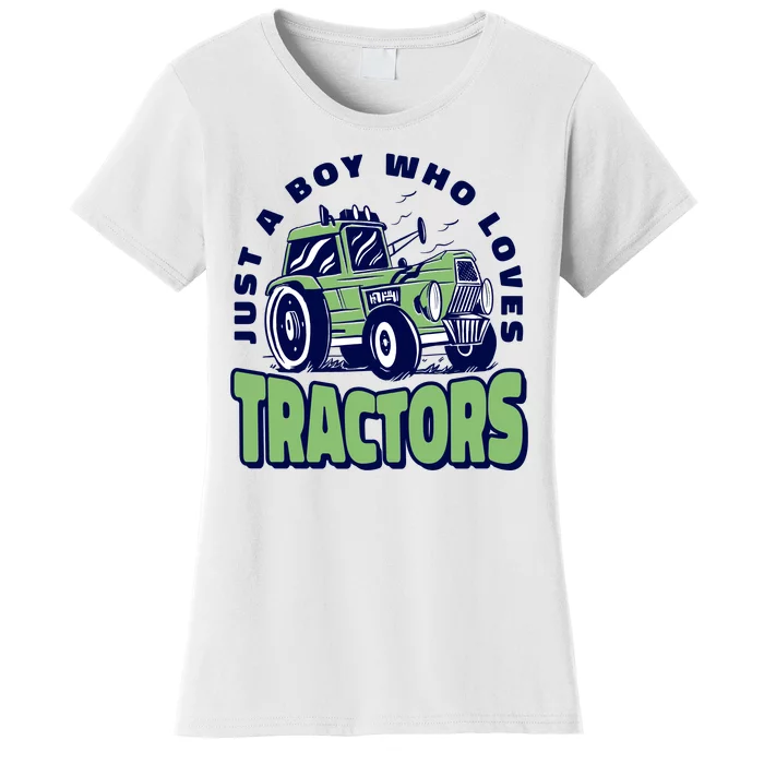 Just A Boy Who Loves Tractors Women's T-Shirt