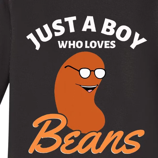 Just A Boy Who Loves Baked Beans Baby Long Sleeve Bodysuit