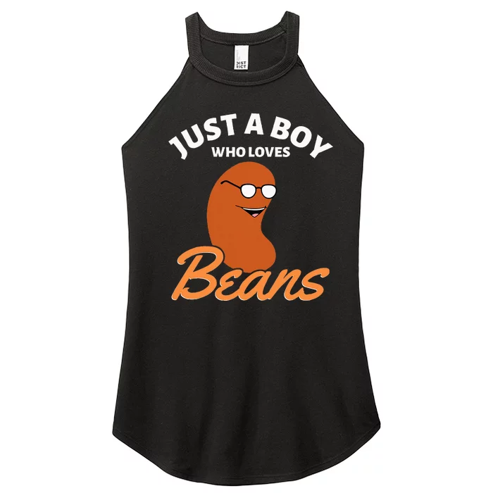 Just A Boy Who Loves Baked Beans Women’s Perfect Tri Rocker Tank