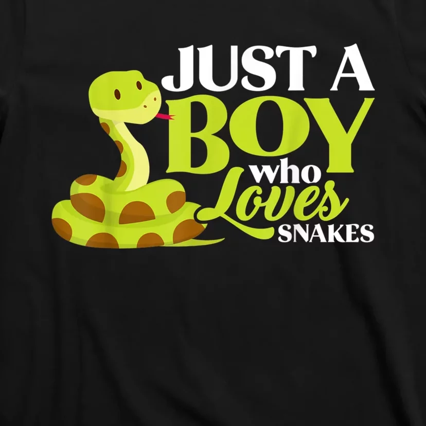 Just A Boy Who Loves Snakes Funny Gift For Snake Lover T-Shirt