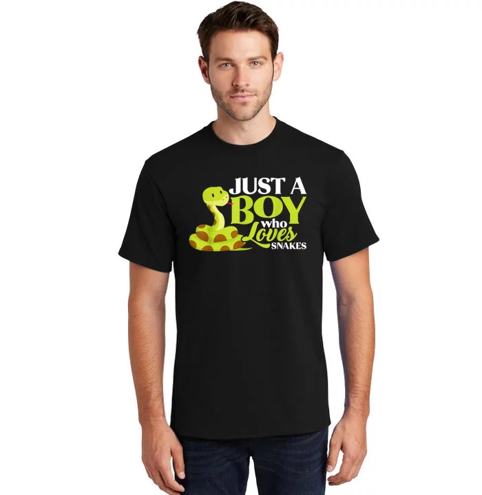 Just A Boy Who Loves Snakes Funny Gift For Snake Lover Tall T-Shirt