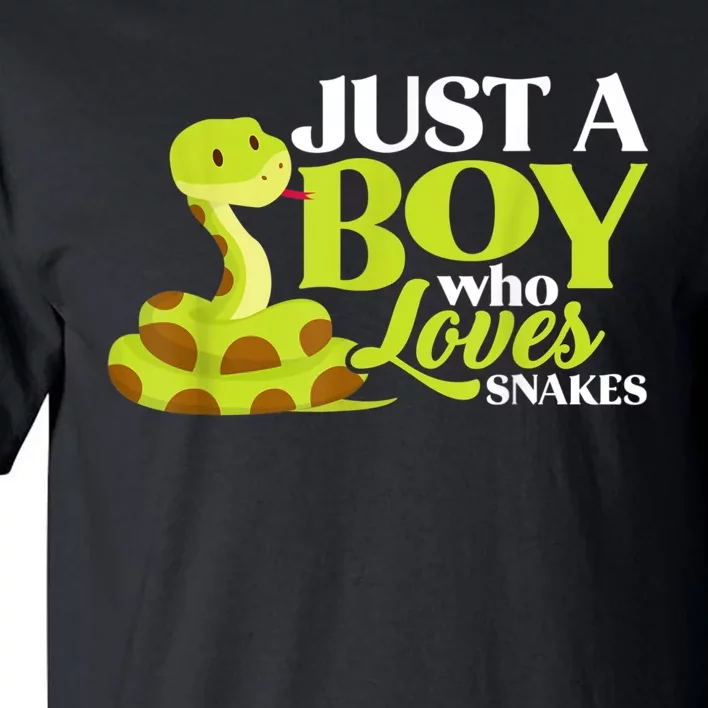 Just A Boy Who Loves Snakes Funny Gift For Snake Lover Tall T-Shirt