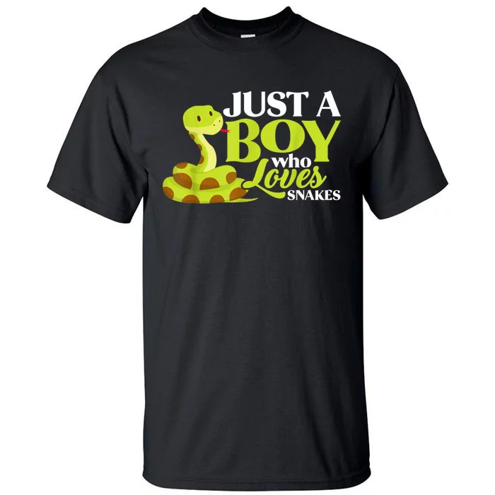 Just A Boy Who Loves Snakes Funny Gift For Snake Lover Tall T-Shirt