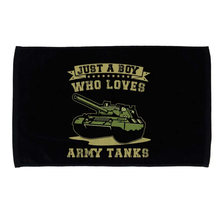 Just A Boy Who Loves Army Tanks Military WW2 Tanks Microfiber Hand Towel