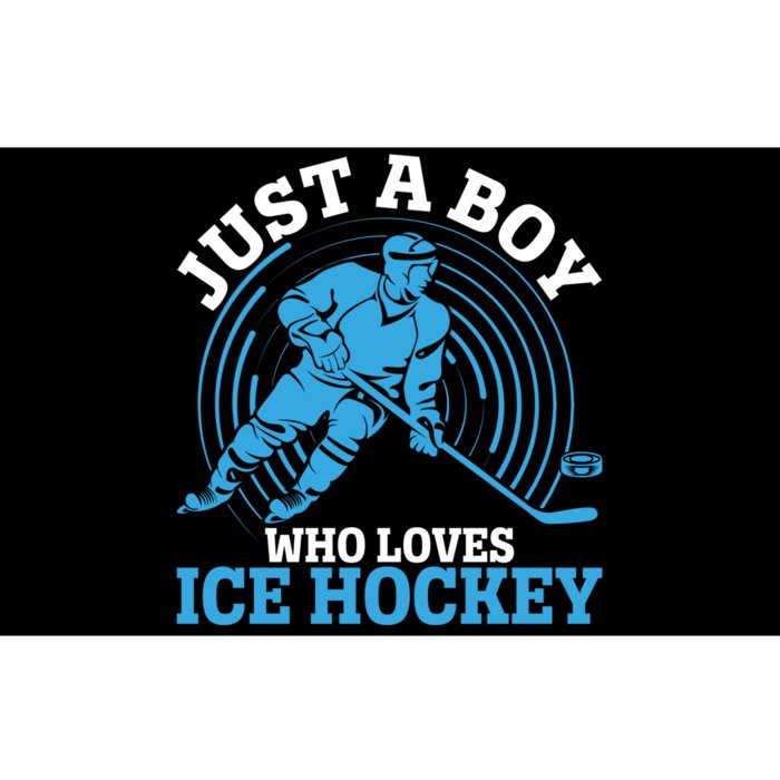 Just A Boy Who Loves Ice Hockey For Hockey Boy Bumper Sticker