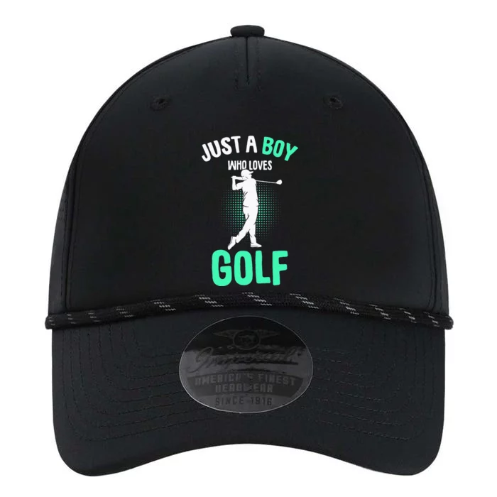 Just A Boy Who Loves Golf Club Golfer Golfing Performance The Dyno Cap