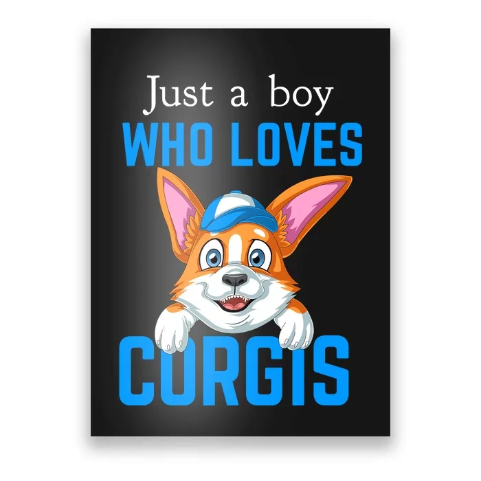 Just A Boy Who Loves Corgis Poster