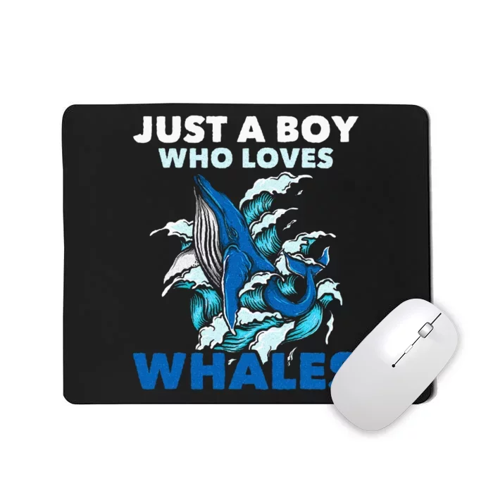 Just A Boy Who Loves Whales Marine Biologist Whale Lover Mousepad