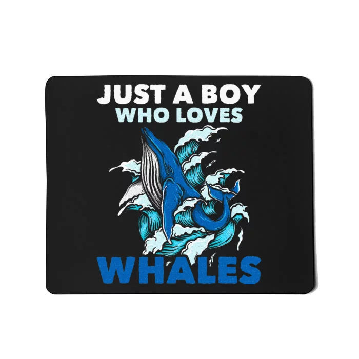 Just A Boy Who Loves Whales Marine Biologist Whale Lover Mousepad