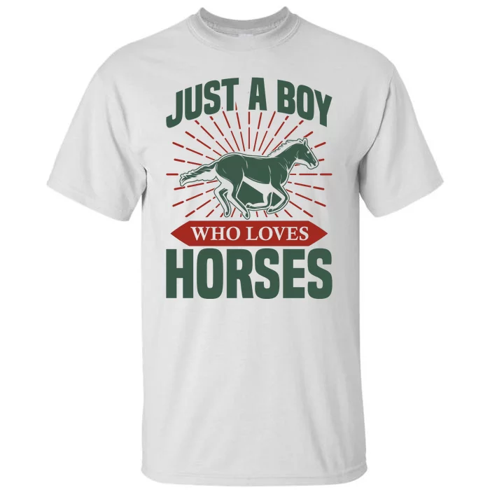 Just A Boy Who Loves Horses Tall T-Shirt