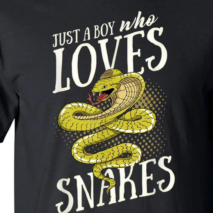 Just A Boy Who Loves Snakes Snake Lover Gift Tall T-Shirt