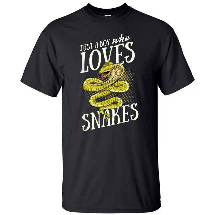 Just A Boy Who Loves Snakes Snake Lover Gift Tall T-Shirt