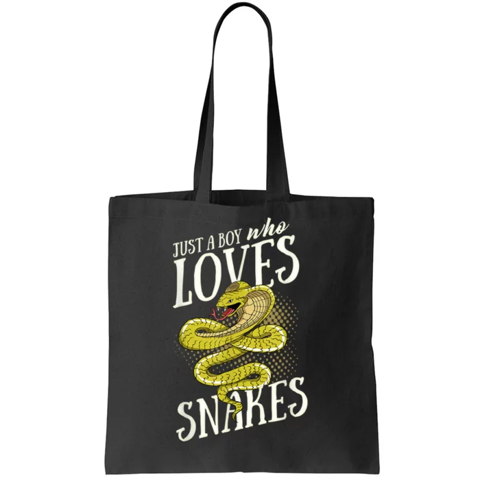 Just A Boy Who Loves Snakes Snake Lover Gift Tote Bag