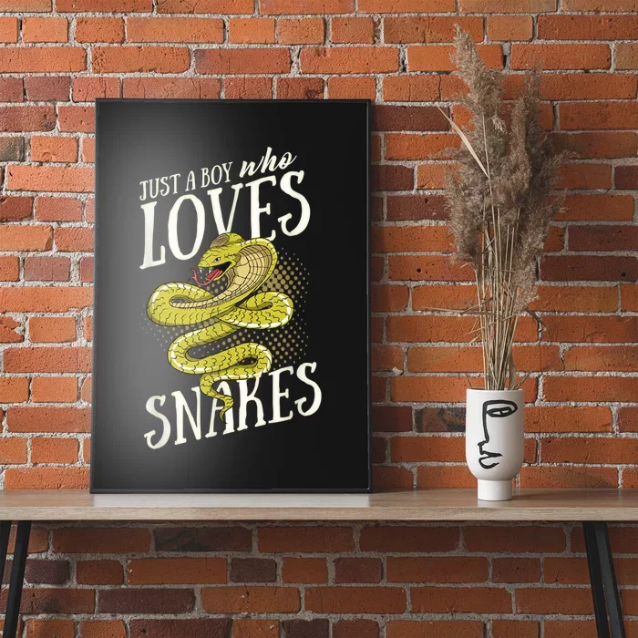 Just A Boy Who Loves Snakes Snake Lover Gift Poster