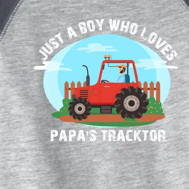 Just A Boy Who Loves Tractors Farming Toddler Fine Jersey T-Shirt