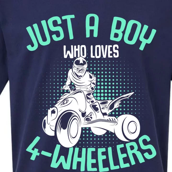 Just a Boy who loves 4 Wheelers ATV Quad Boy Sueded Cloud Jersey T-Shirt