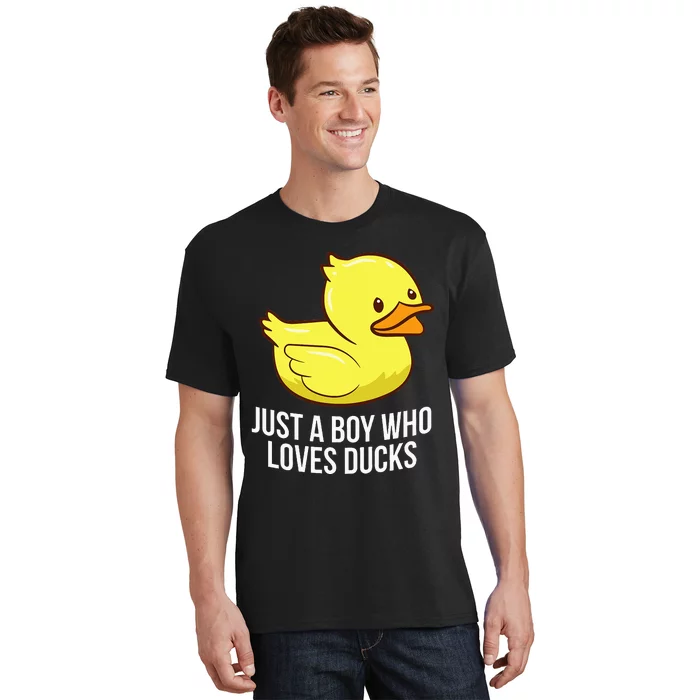 Just A Boy Who Loves Ducks Rubber Duck T-Shirt