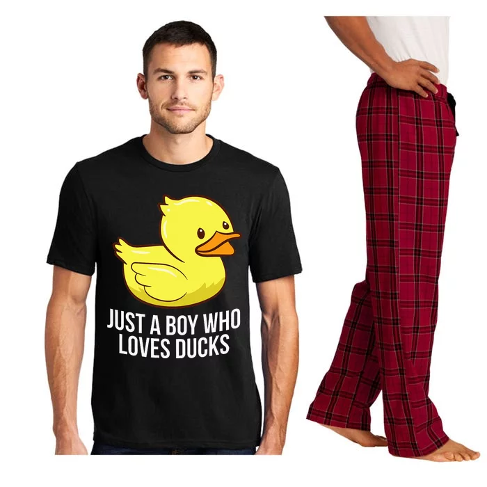 Just A Boy Who Loves Ducks Rubber Duck Pajama Set