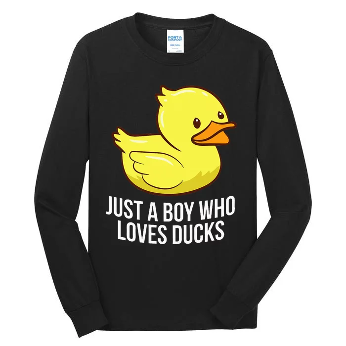 Just A Boy Who Loves Ducks Rubber Duck Tall Long Sleeve T-Shirt