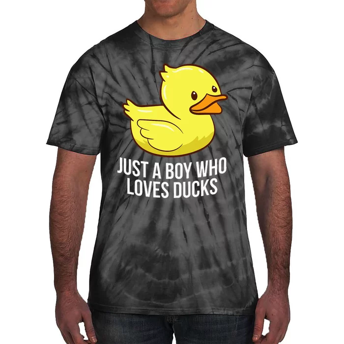 Just A Boy Who Loves Ducks Rubber Duck Tie-Dye T-Shirt