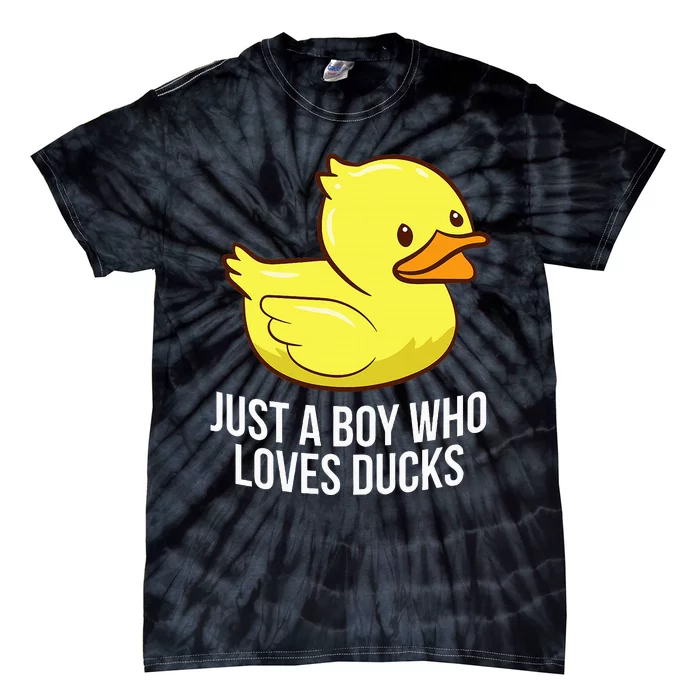 Just A Boy Who Loves Ducks Rubber Duck Tie-Dye T-Shirt