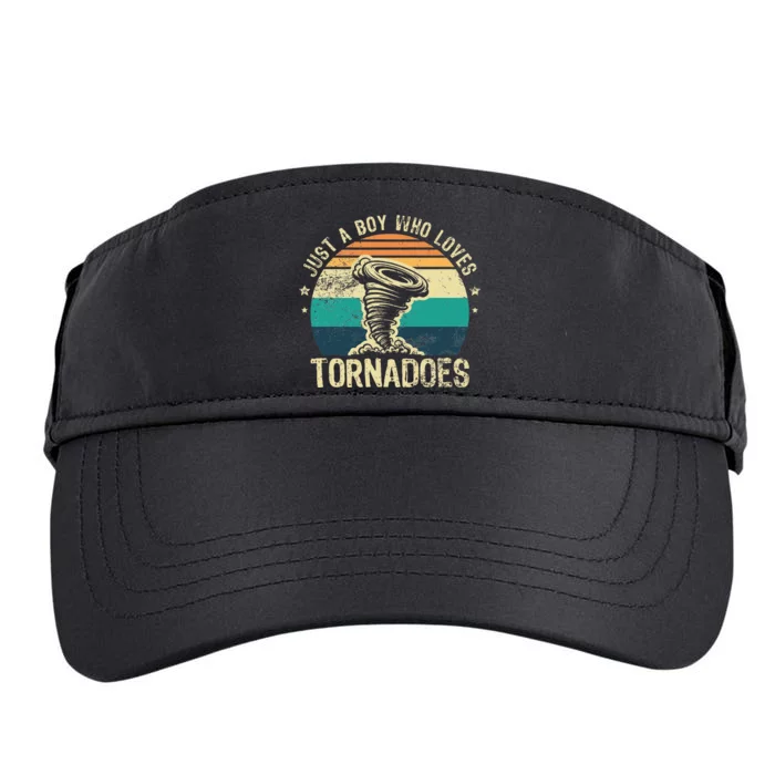 Just A Boy Who Loves Tornadoes Meteorologist Tornado Chaser Adult Drive Performance Visor