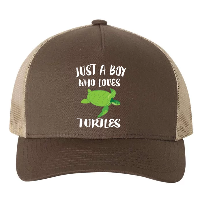 Just A Boy Who Loves Sea Turtles Ocean Animal Gift Yupoong Adult 5-Panel Trucker Hat