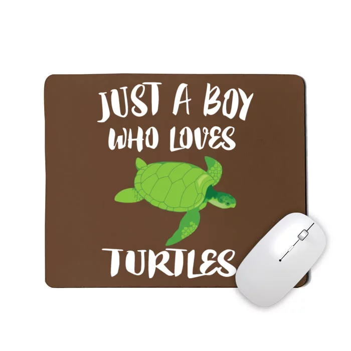 Just A Boy Who Loves Sea Turtles Ocean Animal Gift Mousepad