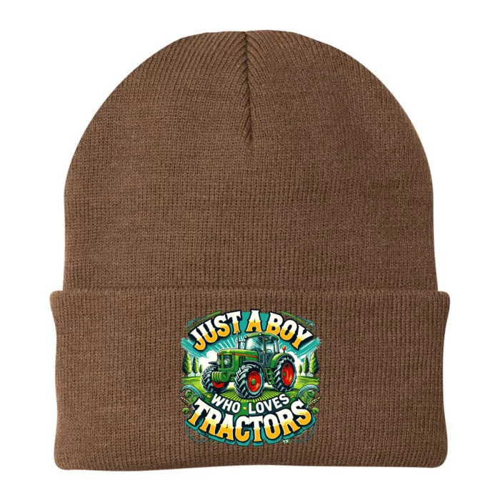 Just A Boy Who Loves Tractors Knit Cap Winter Beanie