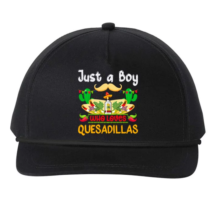 Just A Boy Who Loves Quesadillas Cinco De Mayo Snapback Five-Panel Rope Hat