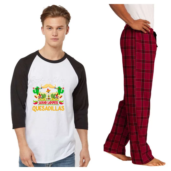 Just A Boy Who Loves Quesadillas Cinco De Mayo Raglan Sleeve Pajama Set