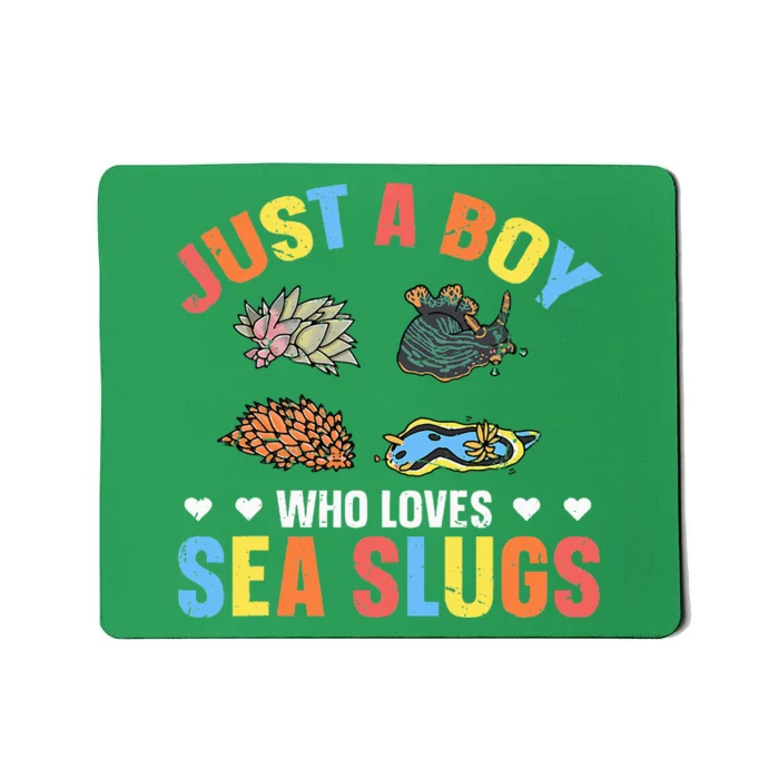 Just A Boy Who Loves Sea Slugs Quote For A Sea Slug Boy Mousepad