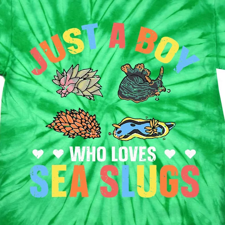 Just A Boy Who Loves Sea Slugs Quote For A Sea Slug Boy Tie-Dye T-Shirt