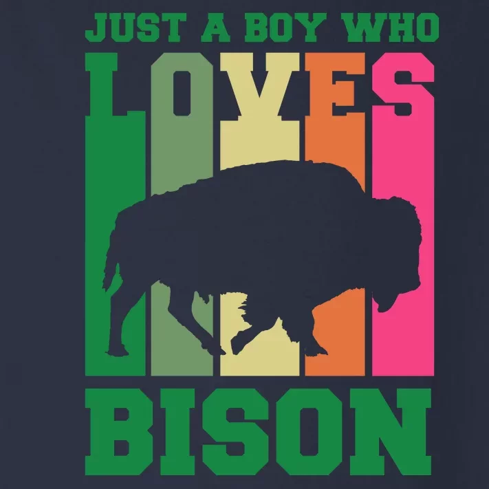 Just A Boy Who Loves Bison Toddler Long Sleeve Shirt