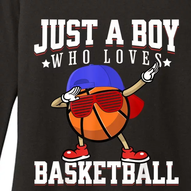 Just A Bo Y Who Loves Basketball, American Sport Player Womens CVC Long Sleeve Shirt