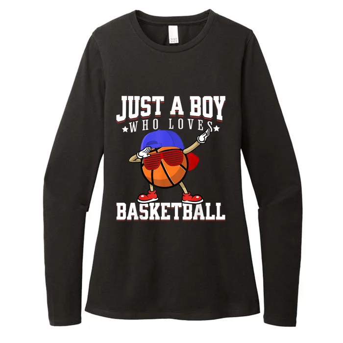 Just A Bo Y Who Loves Basketball, American Sport Player Womens CVC Long Sleeve Shirt