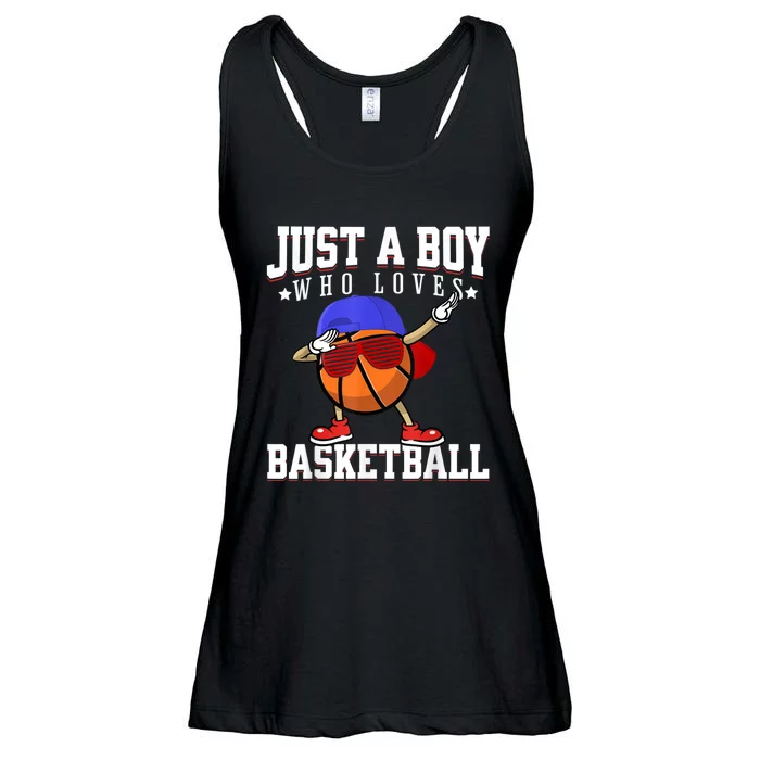 Just A Bo Y Who Loves Basketball, American Sport Player Ladies Essential Flowy Tank