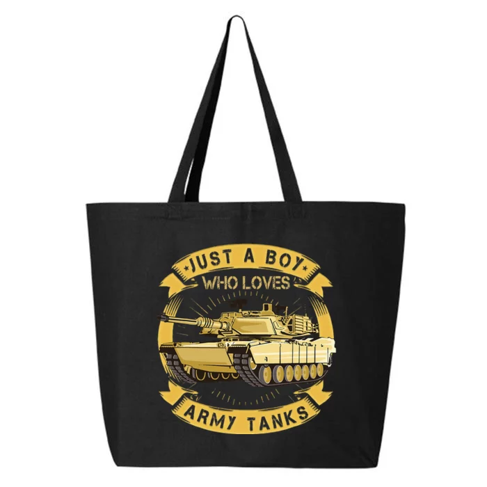 Just A Boy Who Loves Army Tanks For Military Boy 25L Jumbo Tote