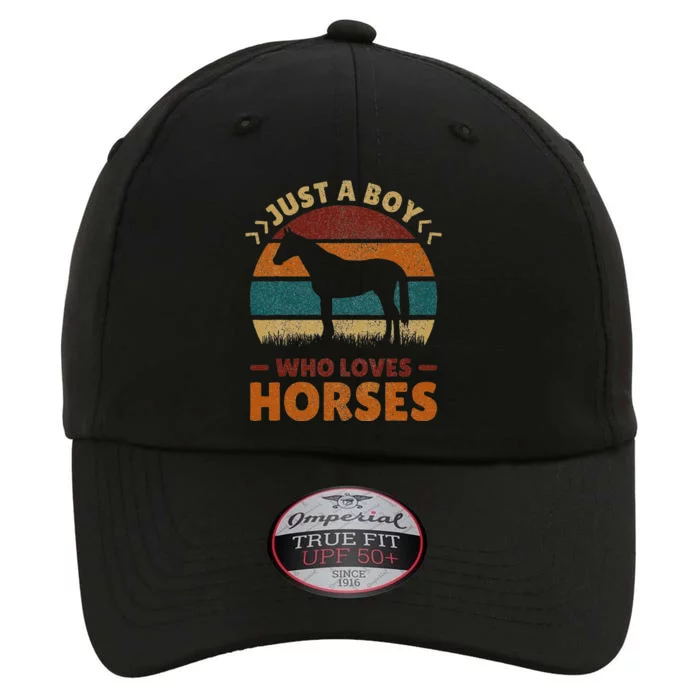 Just A Boy Who Loves Horses Horse Stuff Horse Lover The Original Performance Cap