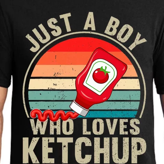 Just a Boy Who Loves Ketchup Catsup Condiment Lover Pajama Set