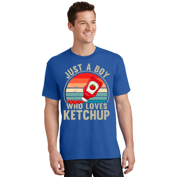 Just a Boy Who Loves Ketchup Catsup Condiment Lover T-Shirt