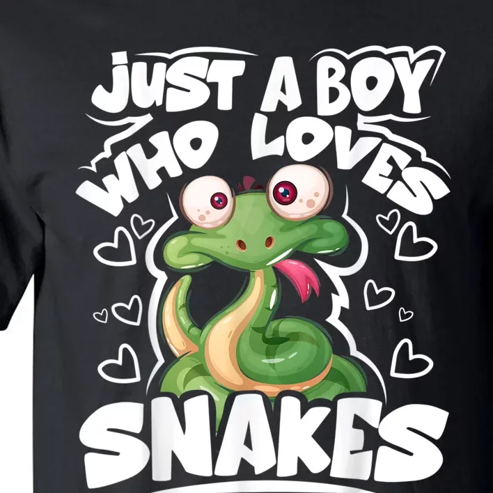 Just A Boy Who Loves Snakes Snake Lover Gift Tall T-Shirt