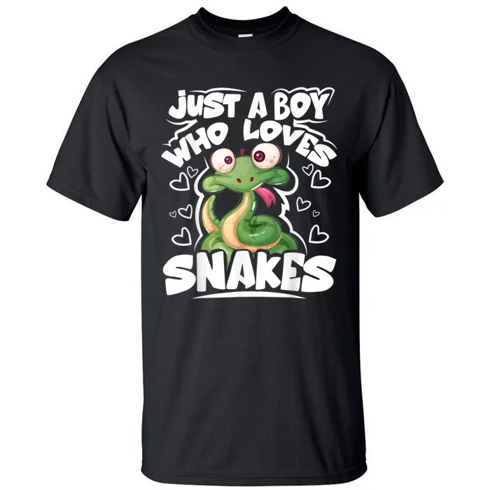 Just A Boy Who Loves Snakes Snake Lover Gift Tall T-Shirt